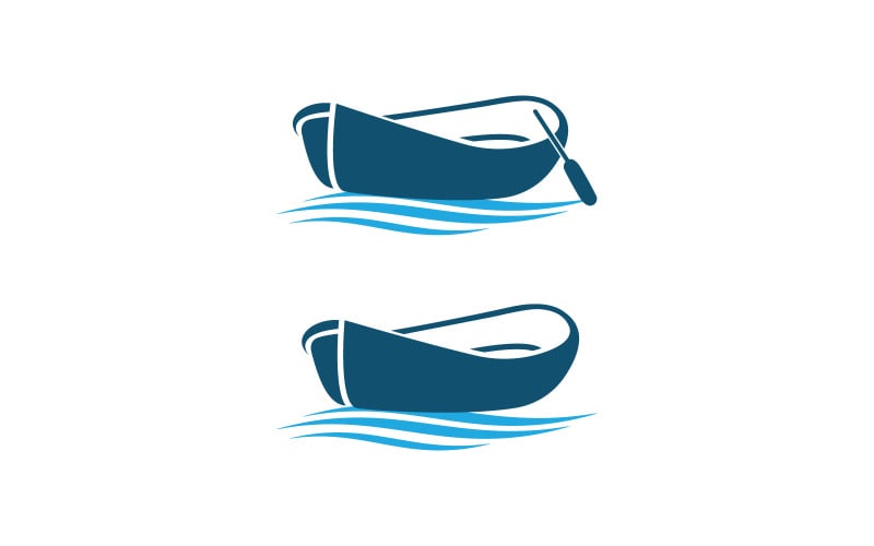 Tradycyjna łódź bezpłatny szablon projektu logo