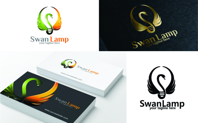 Zwaanlamp - Logo sjabloon