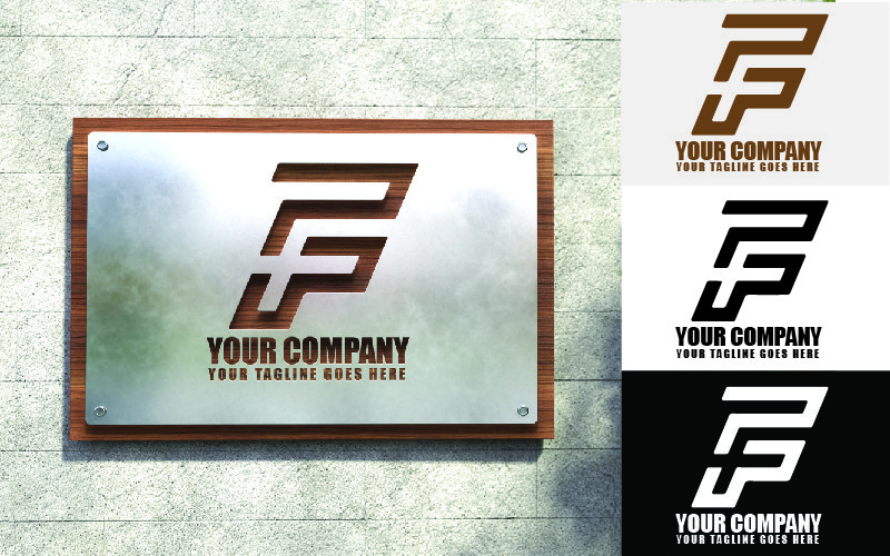 Technologie F Letter Logo Design-Merkidentiteit