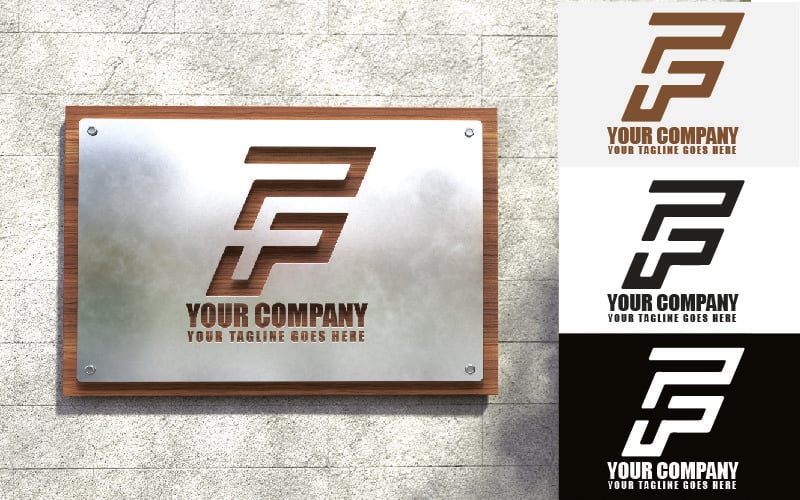 Technologie F Lettre Logo Design-Identité de marque