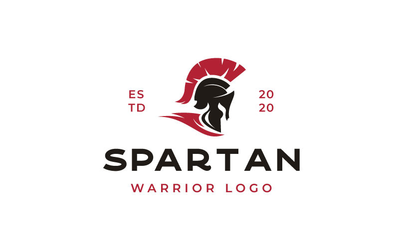 Spartan Sparta logotyp, Spartan hjälm logotyp design vektor mall