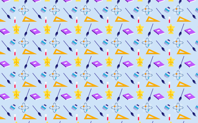 Endless academic pattern template vector