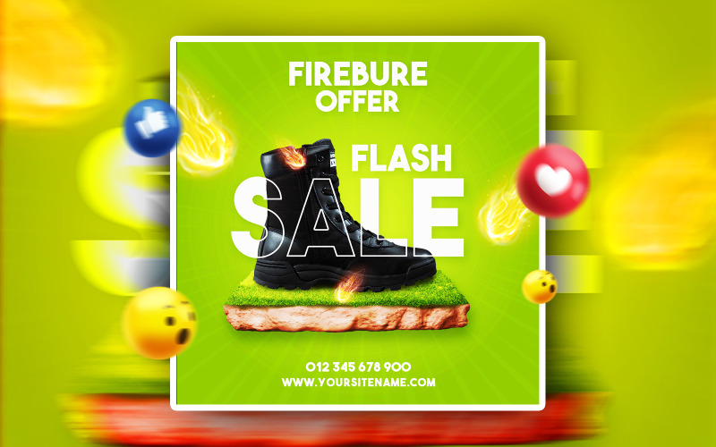 Flash Sale Social Media Promóciós Hirdetések Banner