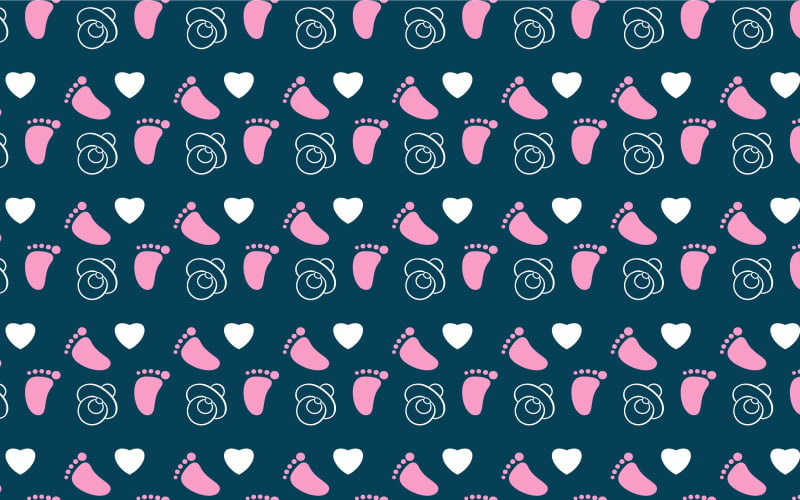 Minimal toddler pattern design vector