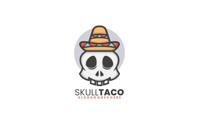 Style de logo simple tacos crâne #286732 - TemplateMonster