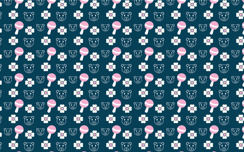 Vetor de fundo padrão de criança sem costura