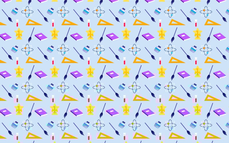 Vetor de modelo de padrão acadêmico sem fim