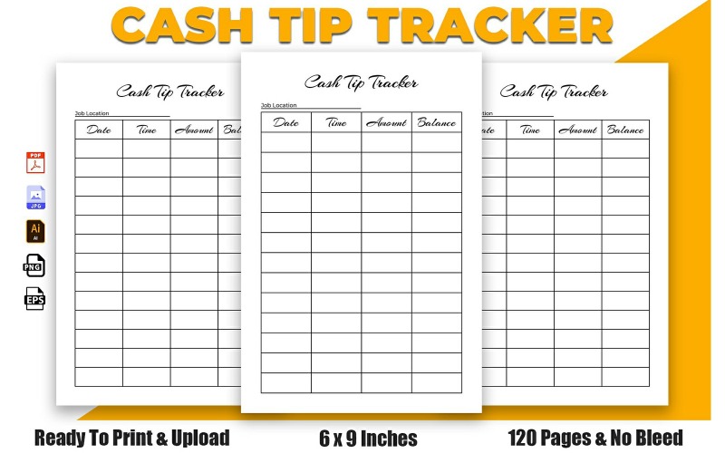 Cash Tip Tracker KDP İç Tasarım