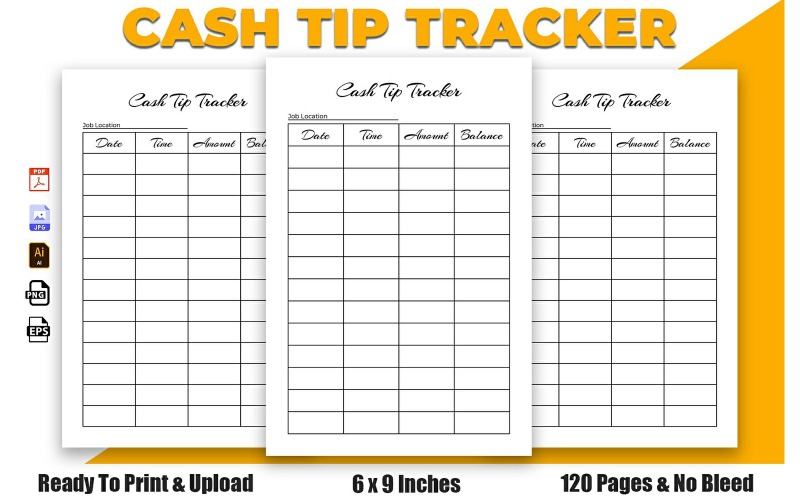 Cash Tip Tracker KDP Inredning