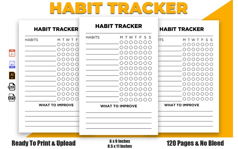 Habit Tracker KDP belsőépítészet
