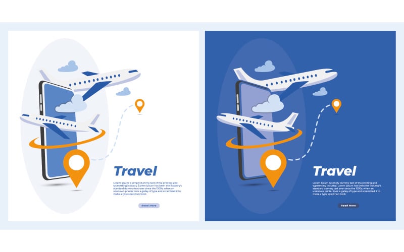 Шаблон оформлення публікації агентства подорожей і турів у соціальних мережах