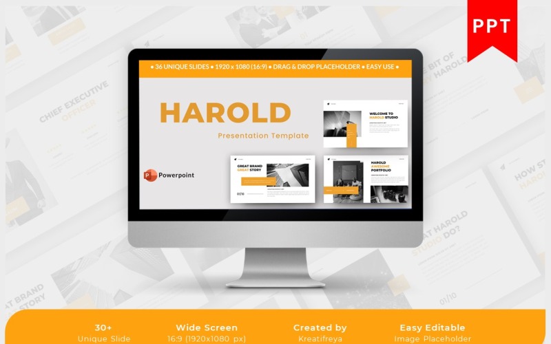 Harold - Zakelijk Sjablonen PowerPoint presentatie