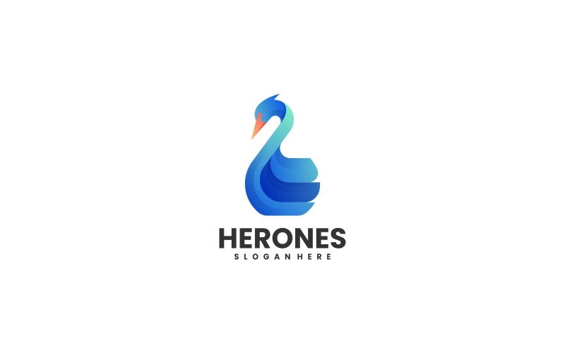 Heron Gradiënt Logo-stijl 5