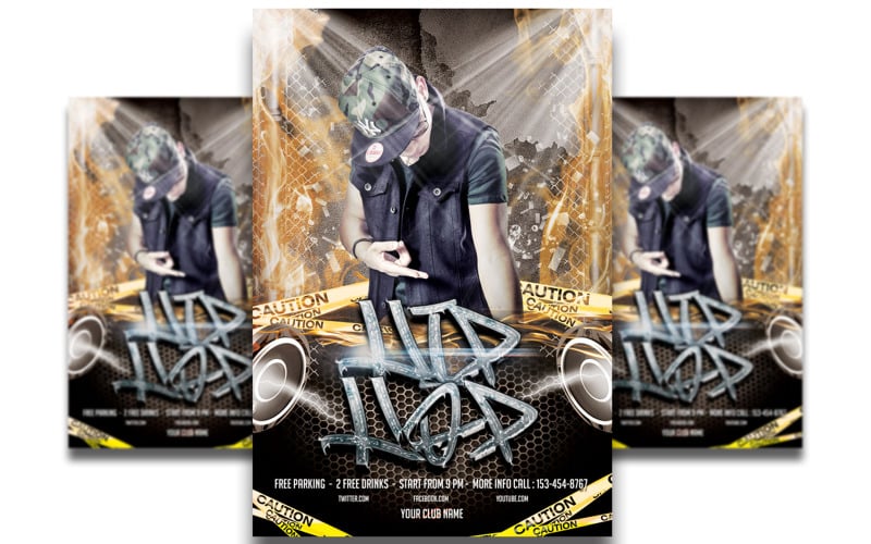 Hip Hop Flyer Template Party