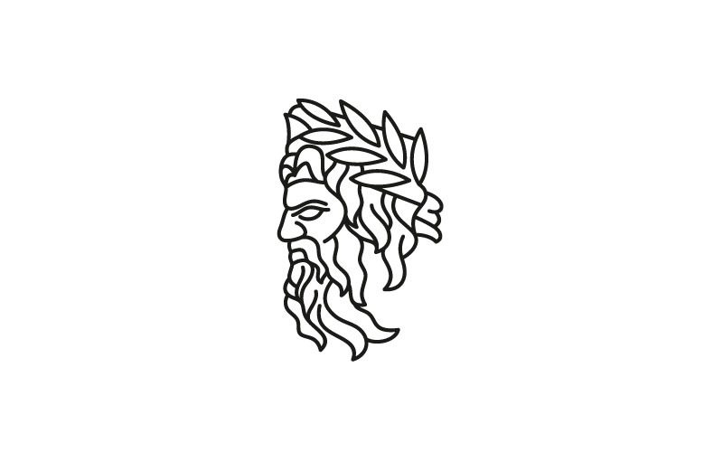 Premium Vector | The famous greek zeus logo design template