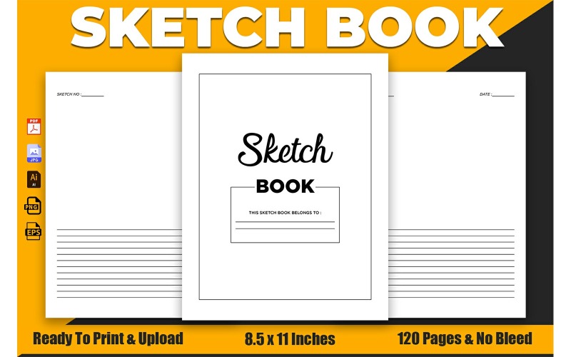 Livro de esboços KDP Design de interiores