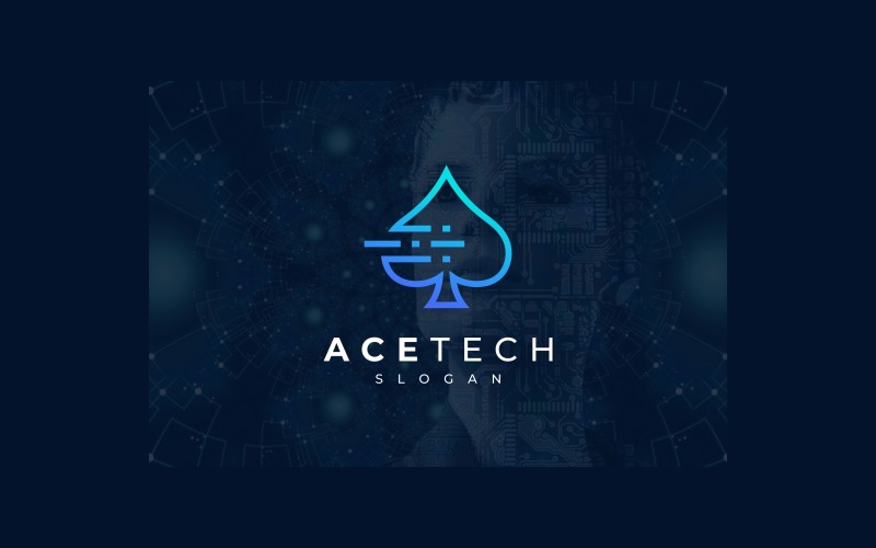 Logo della tecnologia digitale Spade Ace