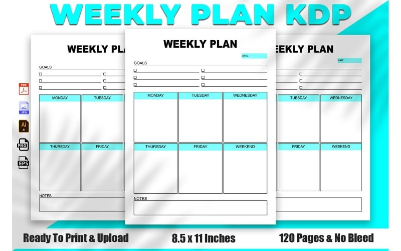 Plano semanal KDP Design de interiores