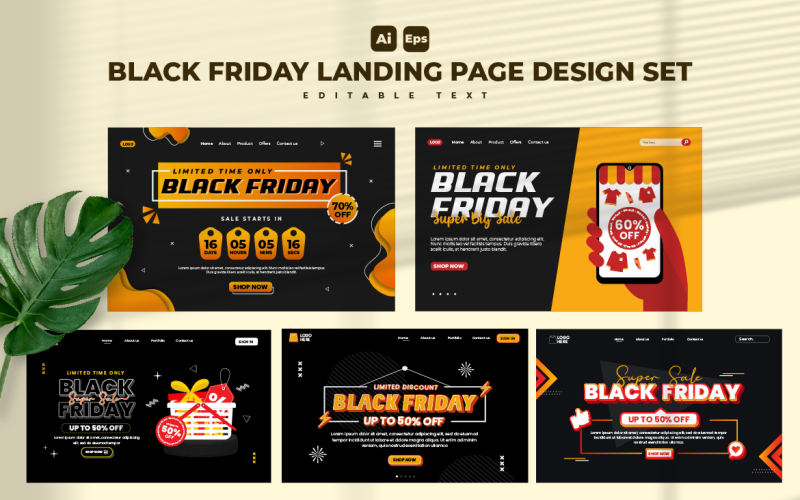 Black Friday målsidadesign V3