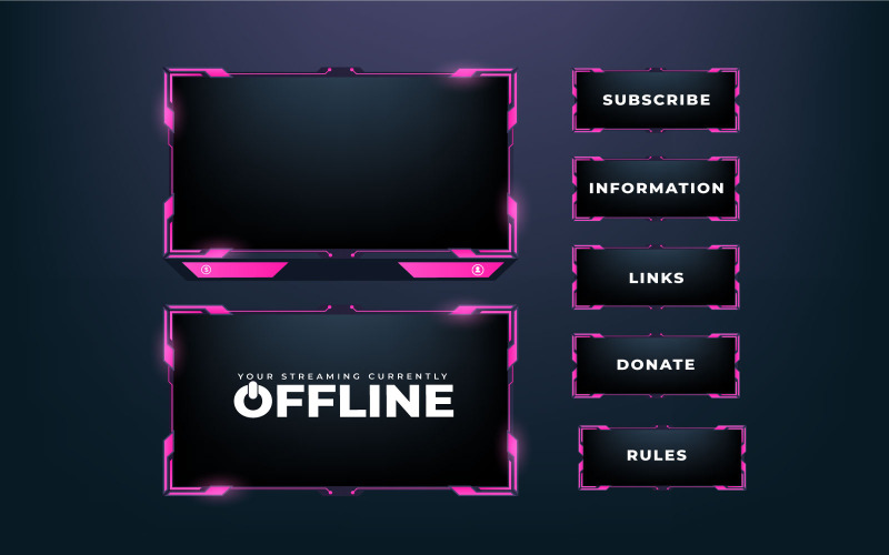 Interfacesjabloon voor live gaming-scherm