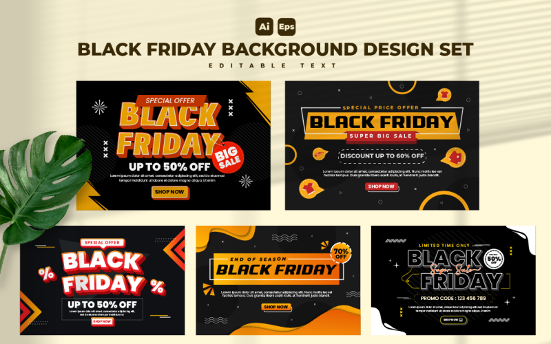 Modèle de conception de fond de vente du vendredi noir V3