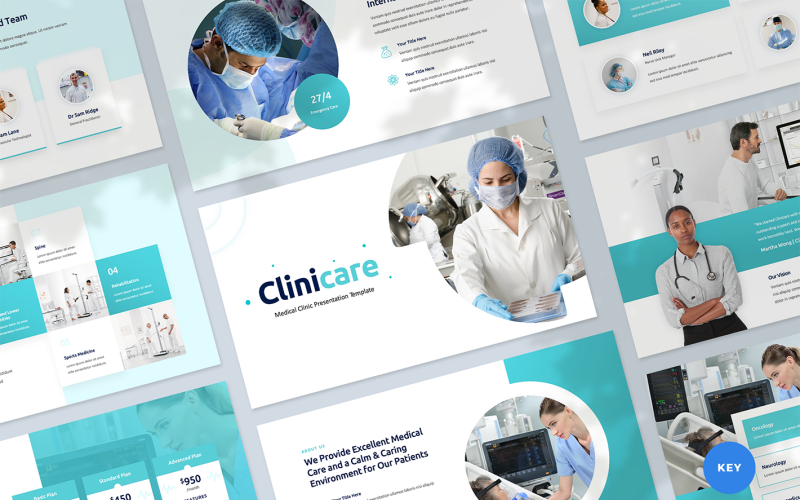 Modèle de présentation de présentation d'une clinique médicale