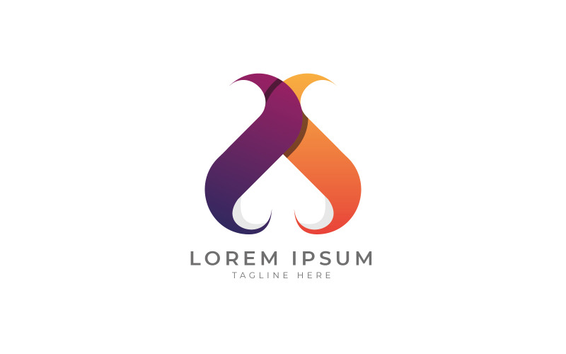 abstract modern ace or spades logo design template
