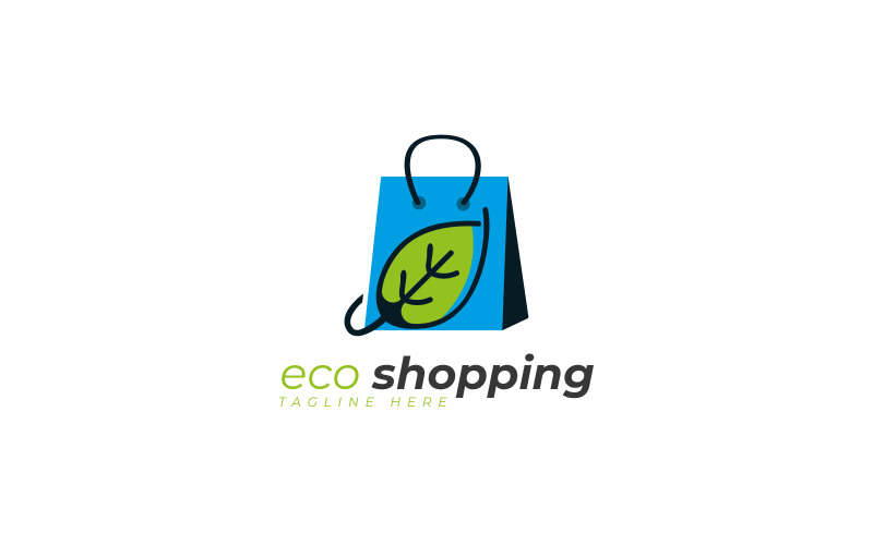 Entwurfsvorlage für das Eco-Shopping-Logo