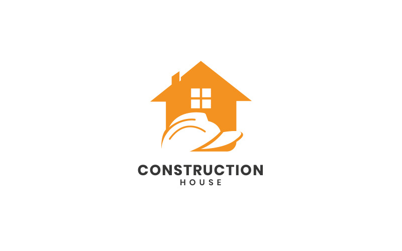 Modello di progettazione del logo del costruttore di case
