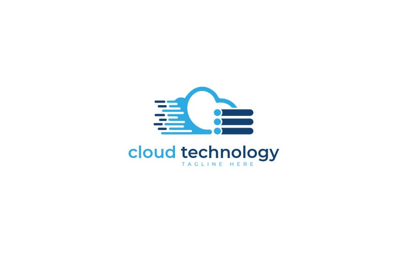 шаблон дизайну логотипу хмарних технологій