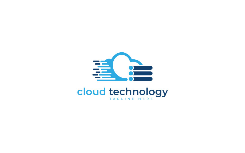 Šablona návrhu loga cloudové technologie
