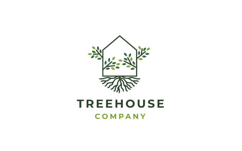 Tree And House Logo Design Inspiration - TemplateMonster