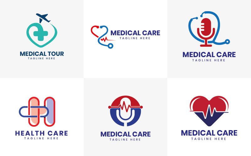 Medische logo-ontwerpcollectie