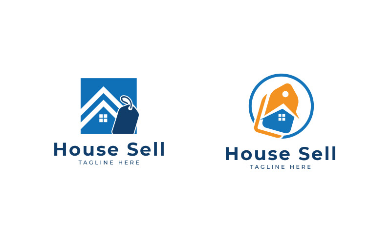 Modello di progettazione del logo di vendita della casa