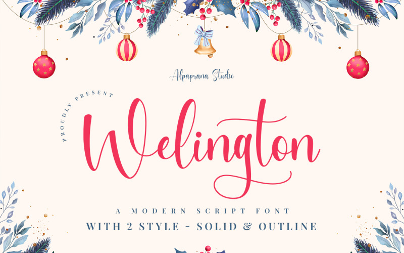 Welington - Modern Script-lettertype