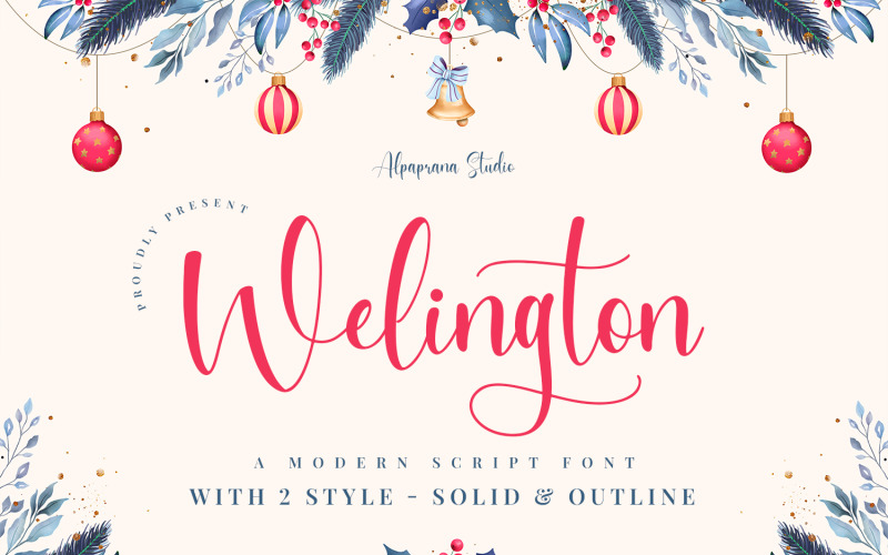 Welington - Moderní Script Font