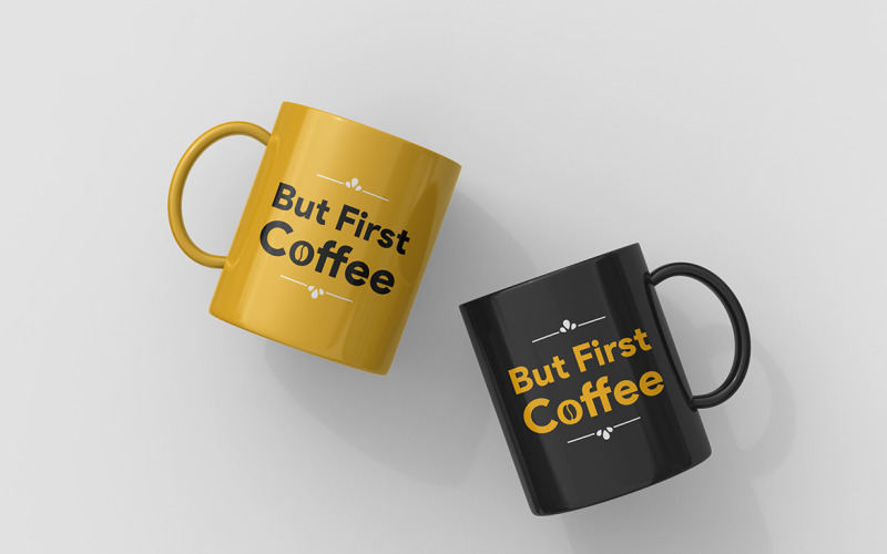 Kaffemugg Mockup PSD-mall Vol 19