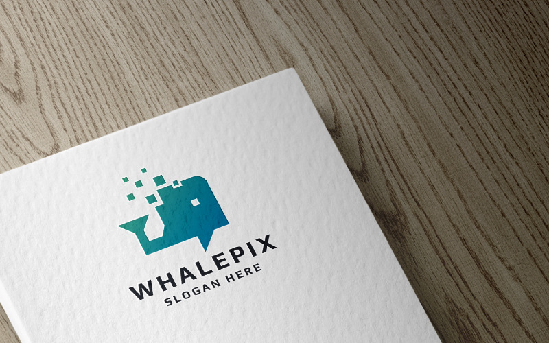 Logotypmall för Pixel Whale