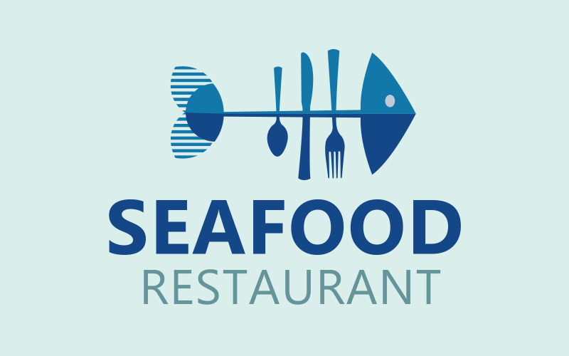 Шаблон логотипу ресторану морепродуктів
