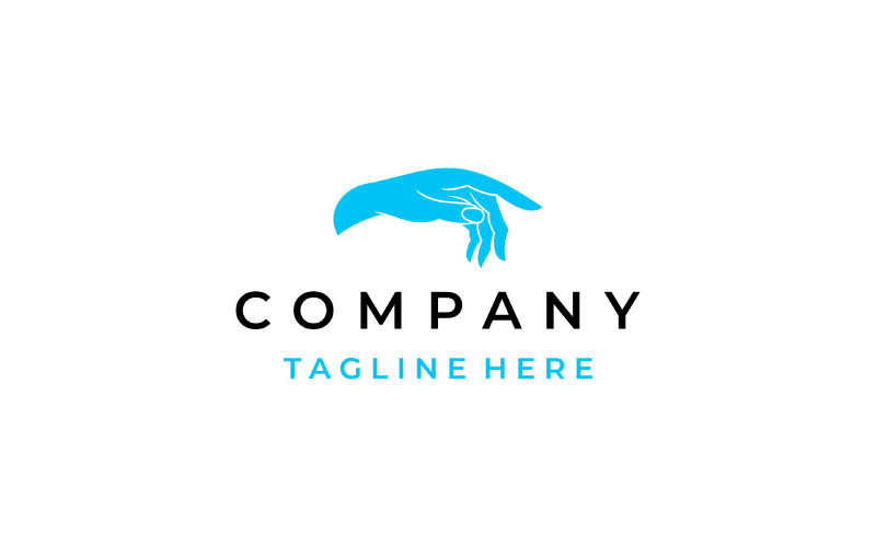 Mains Féminines Élégantes Logo Design Illustration Vectorielle