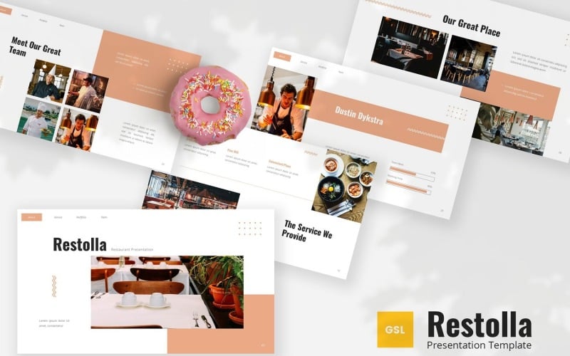 Restolla - Еда и ресторан Google Slides Template