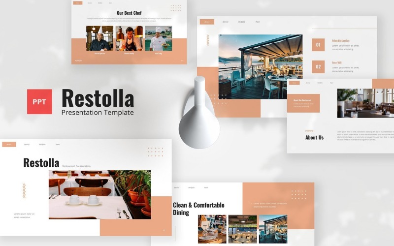 Restolla - Powerpoint-mall för mat och restaurang