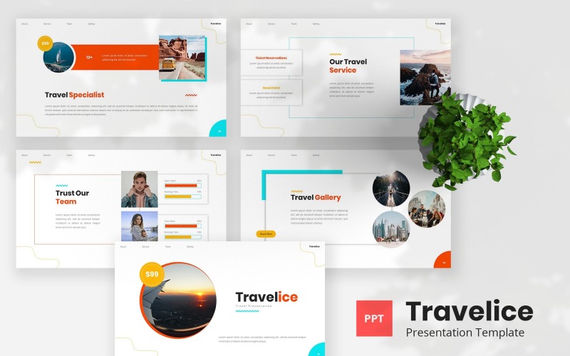Travelice - PowerPoint-sjabloon voor reizen