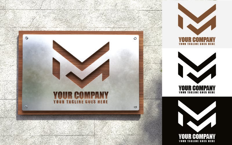 Architecture et construction M Lettre Logo Design-Identité de marque