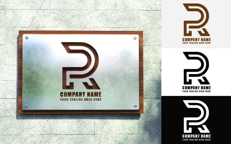 Architecture et construction R Letter Logo Design-Identité de marque