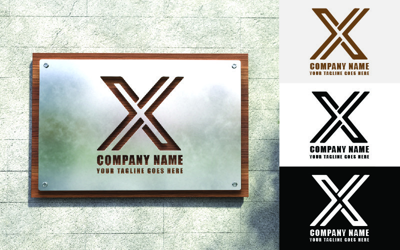 Architecture et construction X Letter Logo Design-Identité de marque