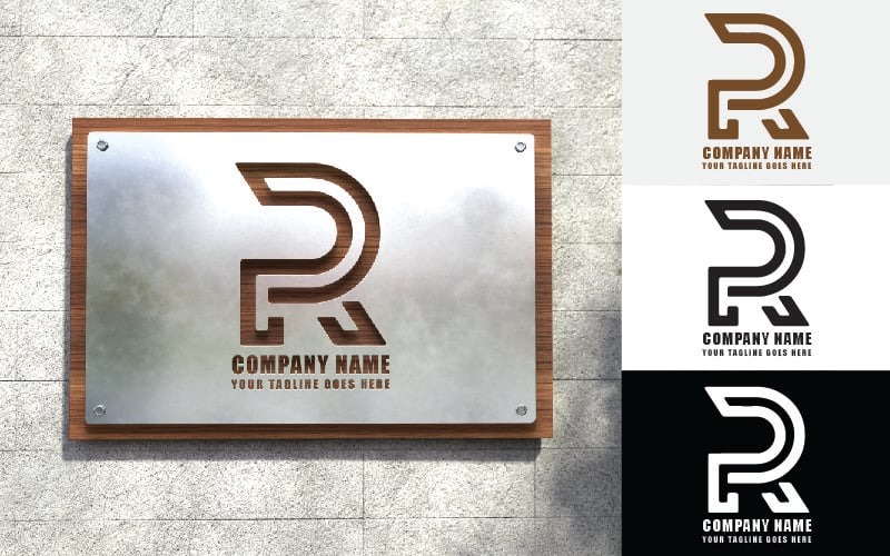 Architectuur en constructie R Letter Logo Design-Merkidentiteit