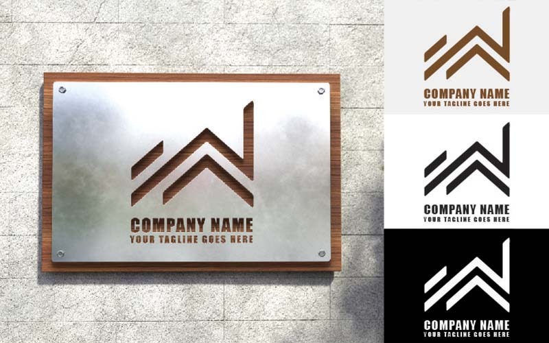 Архитектура и строительство W Letter Design-Brand Identity