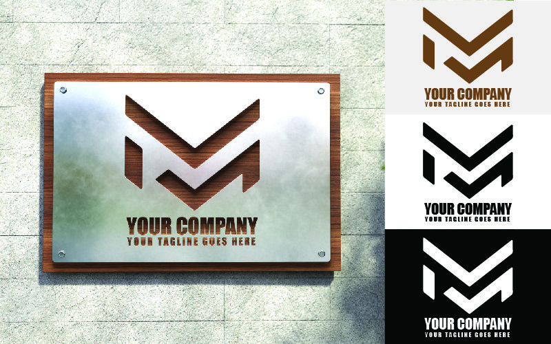 Архітектура та будівництво M лист логотип дизайн бренду