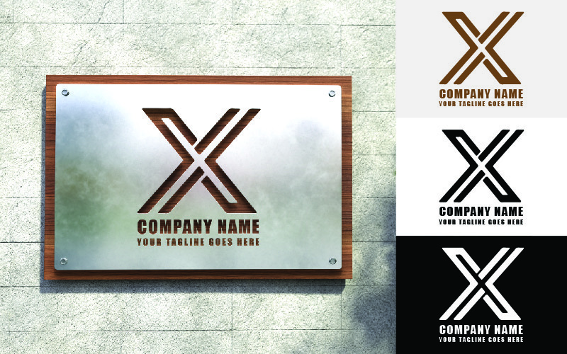 Arkitektur och konstruktion X Letter Logo Design-varumärkesidentitet